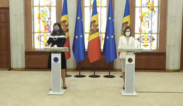 LIVE // Declarații de presă susținute de Maia Sandu și Katarína Mathernová